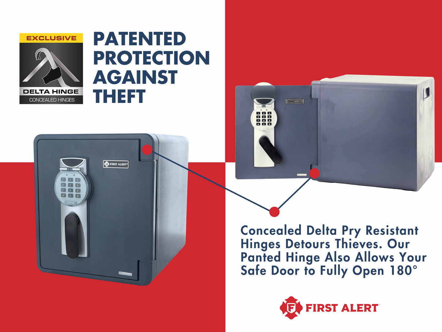 2087DF .92 CU' Waterproof 1 Hour Fire Safe W/ Digital Electronic Lock