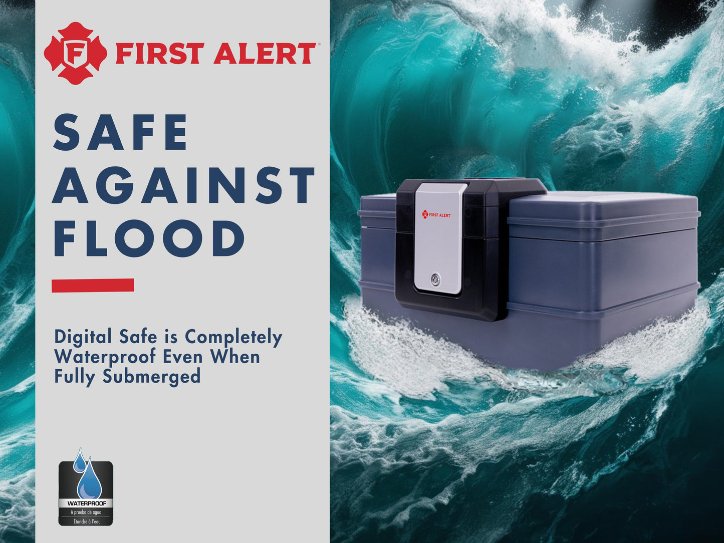 2602DF .39 Cu' Waterproof 30 Minute Fire Chest w/Digital Lock