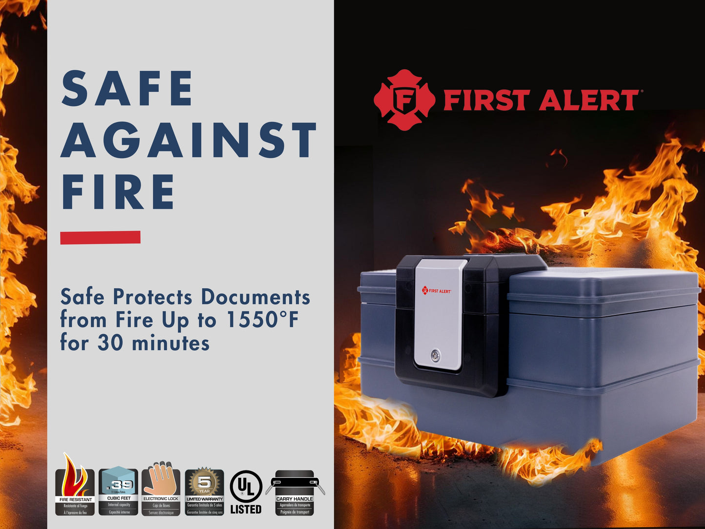 2602DF .39 Cu' Waterproof 30 Minute Fire Chest w/Digital Lock