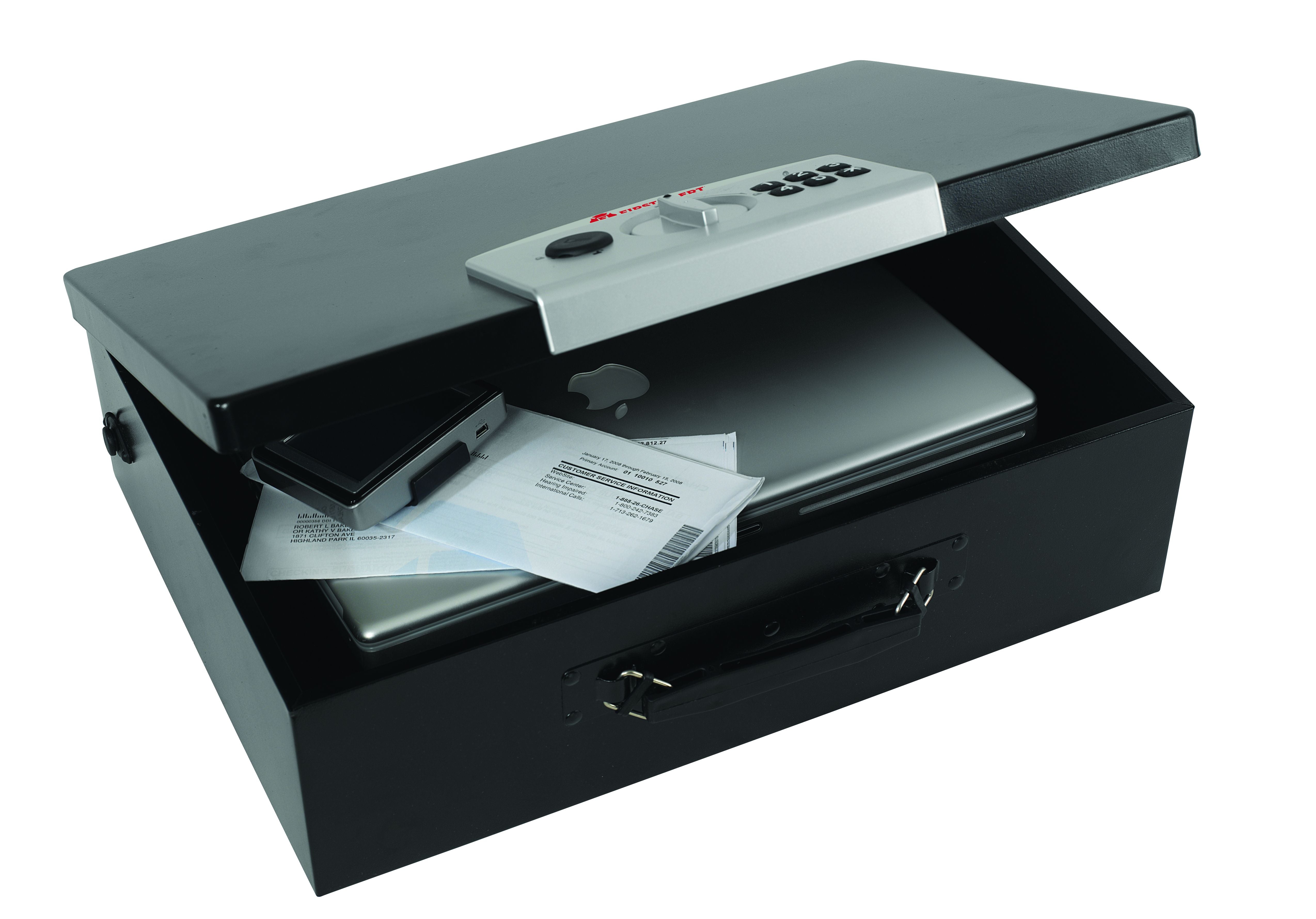 First Alert Fire Retardent Cash Security Box, Features Digital