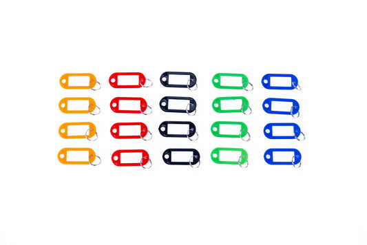20 pc key tags with label, 5 assorted colors - 6220F