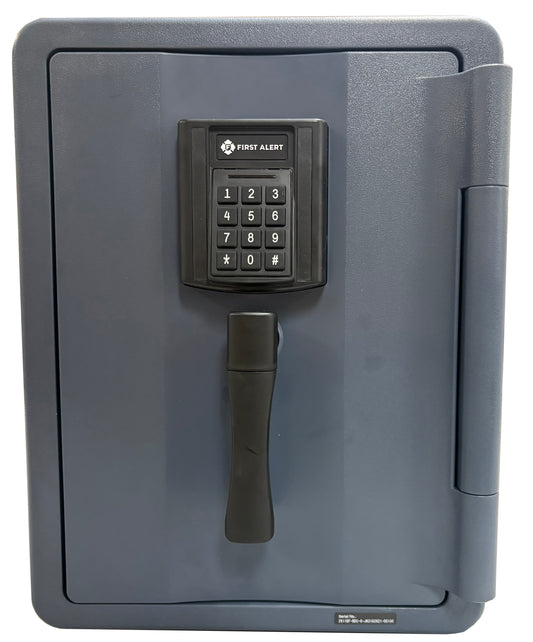 First Alert Fireproof and Waterproof Security Safe, .92 CU FT, 30 minute Fire Rating @ 1550, Fire Proof UL Rated Fire Safe.  Features Digital Electronic Lock w/ Emergency Access Override Key & Bolt Down Kit Model 2911DF-BDC-G